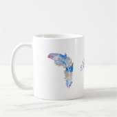 Mug Plumes bleues (Gauche)