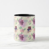 Mug Plumes Casquettes Victorian Purple Steampunk Crâne (Centre)