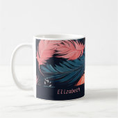 Mug Plumes de Flamant rose rose Motif à thème tropical (Gauche)