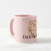 Mug Plumes de fleurs rose pâle Dream Catcher (Devant gauche)