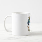 Mug Plumes de paon bleu vert (Gauche)