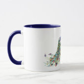 Mug Plumes de paon bleu-vert (Gauche)