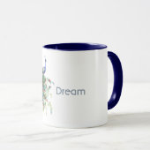 Mug Plumes de paon bleu-vert (Devant droit)