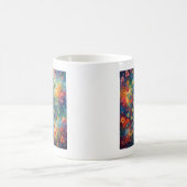 Mug Plumes de paon colorées et fleurs (Centre)