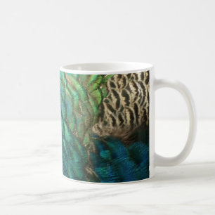 Mug Plumes de paon I Design de nature abstrait coloré