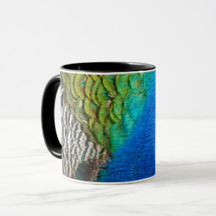 Mug Plumes de paon IV Nature abstraite colorée