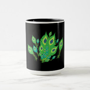 Mug Plumes de paon   Oiseaux de paon   Nature
