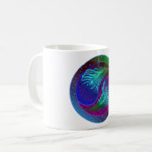 Mug Plumes de paon Yin Yang 5 (Devant gauche)