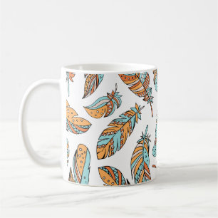 Mug Plumes décoratives : Art Vintage dessiné à la main