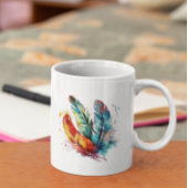 Mug Plumes d'esprit : Aquarelle vive Art