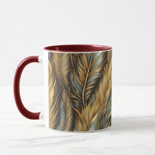 Mug Plumes d'or Argent Art (Gauche)