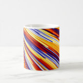 Mug Plumes géométriques Abstraites orange bleu (Centre)