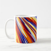 Mug Plumes géométriques Abstraites orange bleu (Gauche)