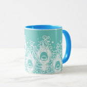 Mug Plumes molles de paon (Devant droit)