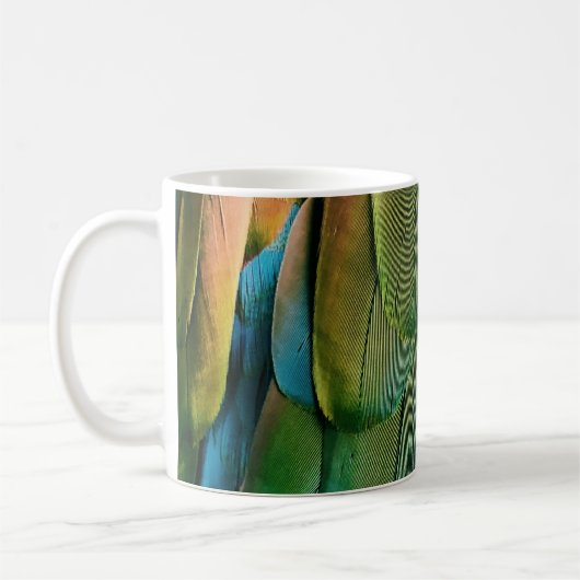 Mug Plumes vertes et bleues (Gauche)