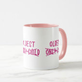 Mug Plus âgé avec Enfant unique barré (Devant droit)