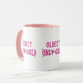 Mug Plus âgé avec Enfant unique barré (Devant gauche)
