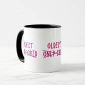 Mug Plus âgé avec Enfant unique barré (Devant gauche)