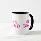 Mug Plus âgé avec Enfant unique barré (Devant droit)