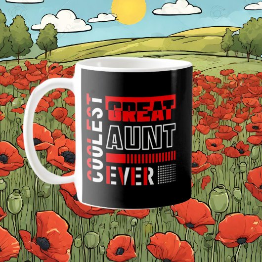 Mug plus cool Grande tante jamais mot art ajouter mono