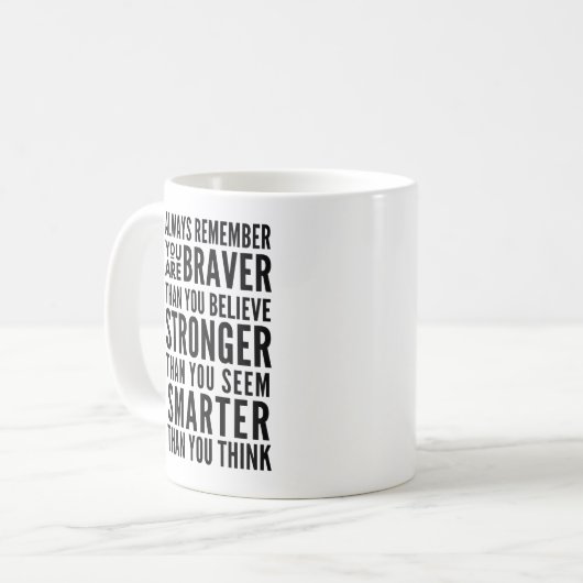 Mug plus courageux, plus fort, plus intelligent, plus  (Devant gauche)