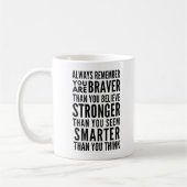 Mug plus courageux, plus fort, plus intelligent, plus  (Gauche)