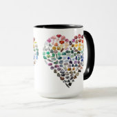 Mug Plus de 100 cristaux Gemmes Minéraux Valentines Jo (Devant droit)