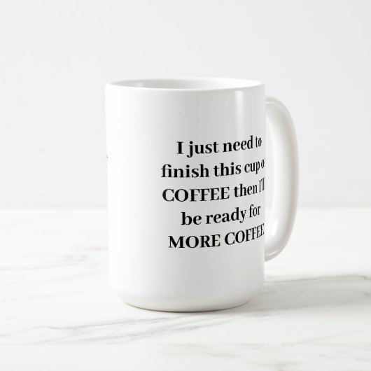 MUG PLUS DE CAFÉ (Devant droit)