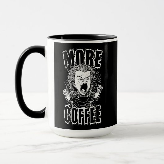 Mug Plus de café | Citation pour les amateurs de café (Gauche)