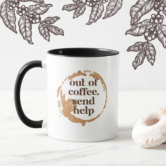 Mug Plus de Café Envoyez des Secours Drôle d'Accro à l