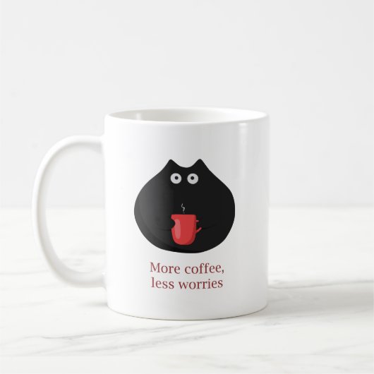 Mug Plus de café moins de soucis (Gauche)