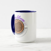 Mug Plus de café moins de stress, citation motivationn (Devant gauche)