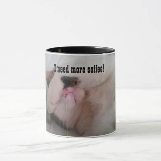 Mug Plus de chat de café (Centre)