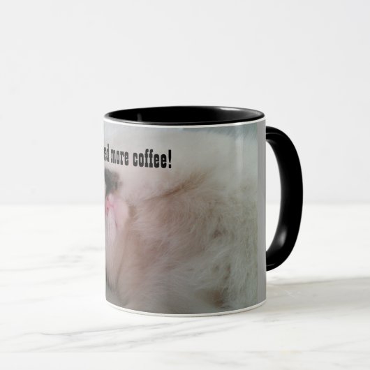 Mug Plus de chat de café (Devant droit)