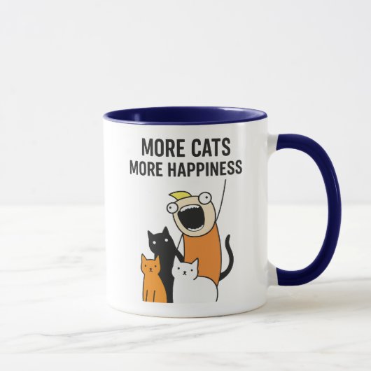 Mug Plus de chats Plus de bonheur (Droite)