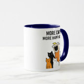Mug Plus de chats Plus de bonheur (Devant droit)