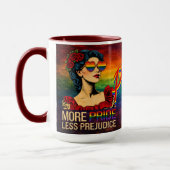Mug Plus de fierté moins de préjugés Mois de la fierté (Gauche)