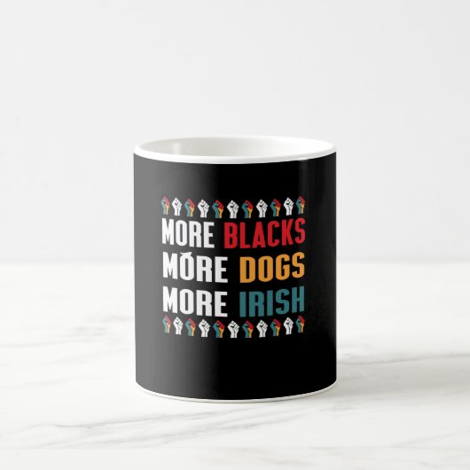 Mug Plus de Noirs Plus de Chiens Plus d'Irlandais (Centre)