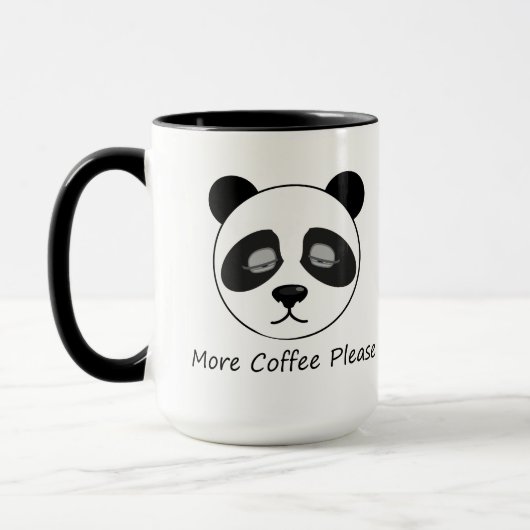Mug Plus de panda de café (Gauche)