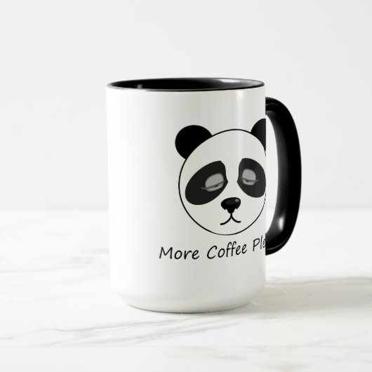 Mug Plus de panda de café (Devant droit)