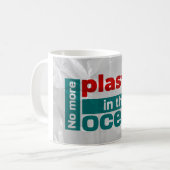 Mug Plus de plastique dans l'océan | Pollution de l'oc (Devant gauche)