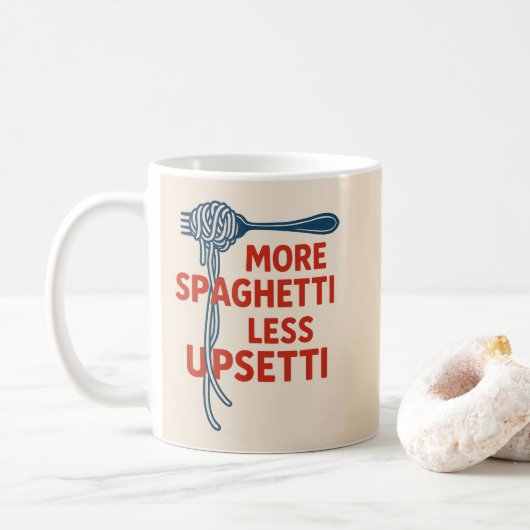 Mug Plus de Spaghetti Moins d'Upsetti (Avec donut)