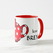 Mug Plus de thé moins de Brexit drôle de mule (Devant droit)