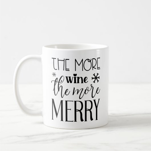 Mug Plus De Vins, Plus De Joyeuses Vacances (Gauche)