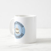 Mug Plus d'expresso Moins de dépresso café amusant (Devant gauche)