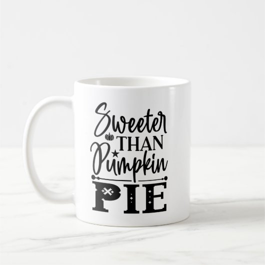 Mug Plus doux que Citrouille tarte Thanksgiving Automn (Gauche)