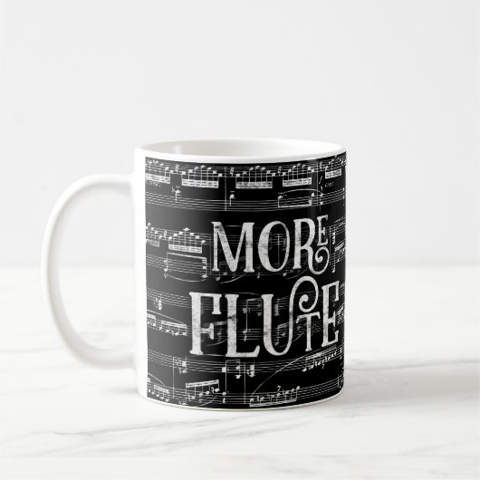 Mug Plus Flute Chalkboard - Black White Music (Gauche)