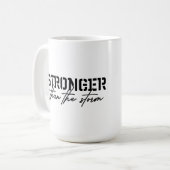 Mug Plus fort que la tempête, la foi inspire (Devant gauche)