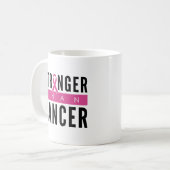 Mug Plus fort que le cancer (Devant gauche)