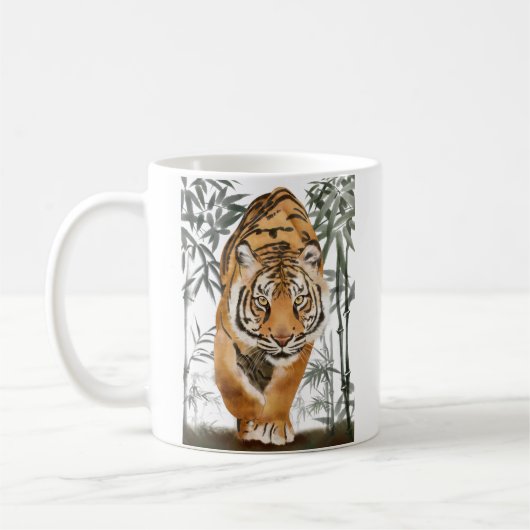 Mug Plus fort que vous pensez Tiger Inspiring Pun Cita (Gauche)